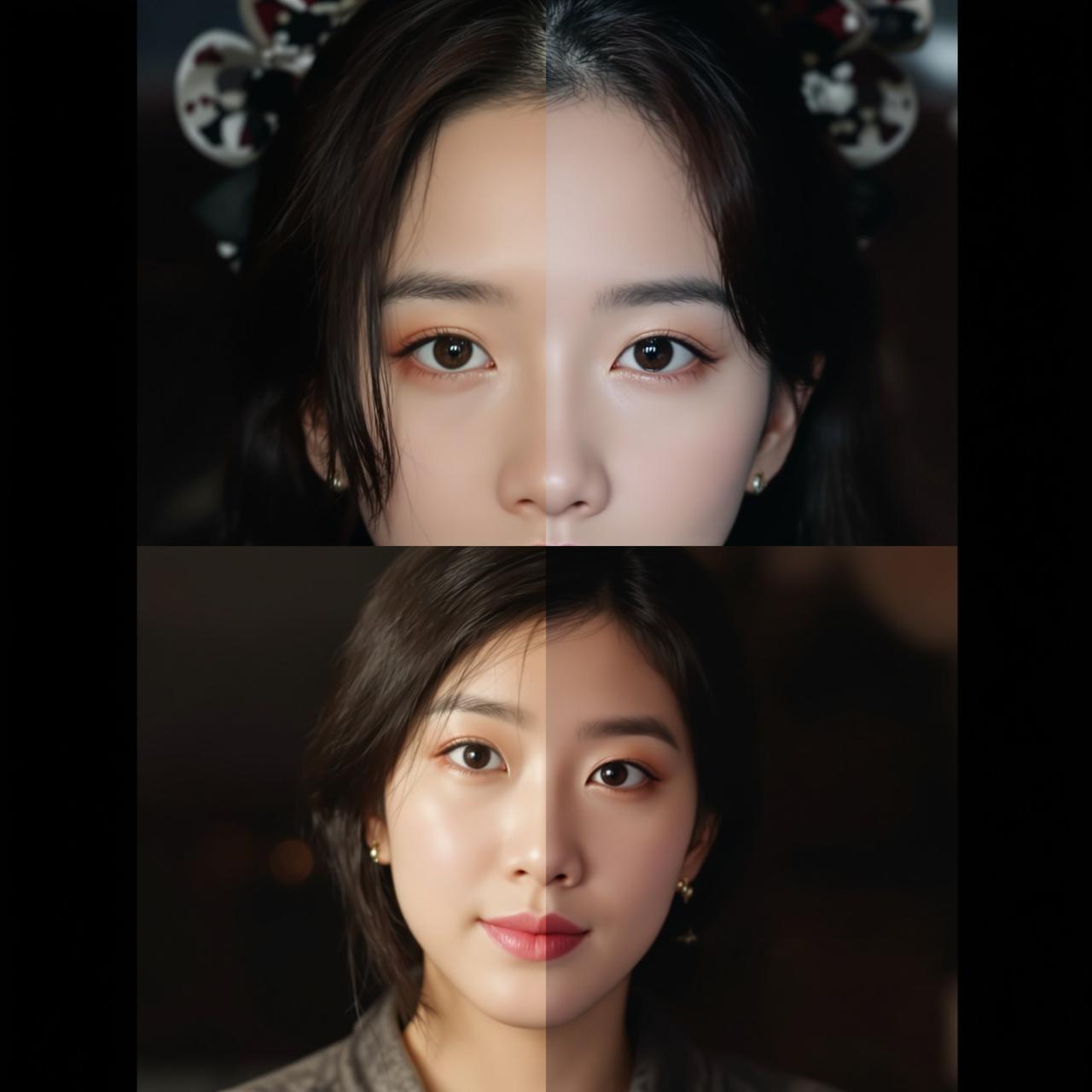 吃瓜大赛 - 独家:某女星整容前后对比照流出